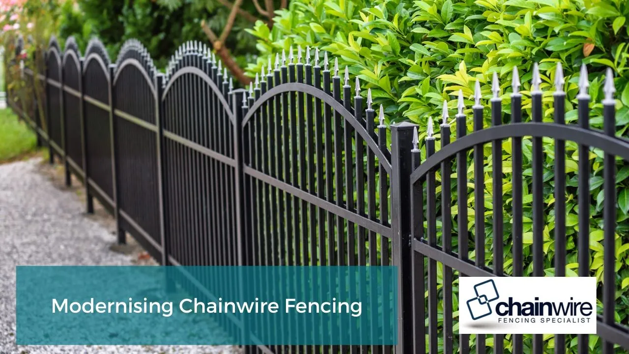 Modernising a chainwire fence