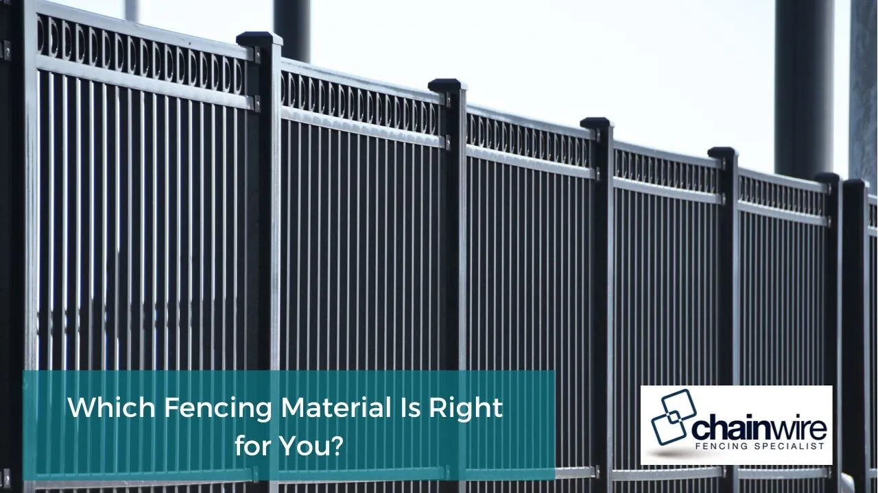 An aluminium fence with a powder-coated finish along a residential boundary