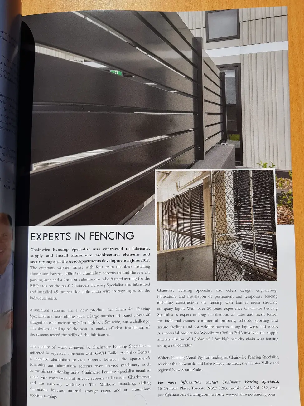 Fencing installed by Chainwire Fencing Specialist on the Aero Apartments construction project in Newcastle