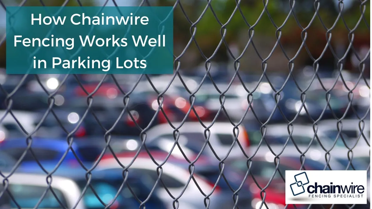 Chainwire fencing enclosing a commercial car park