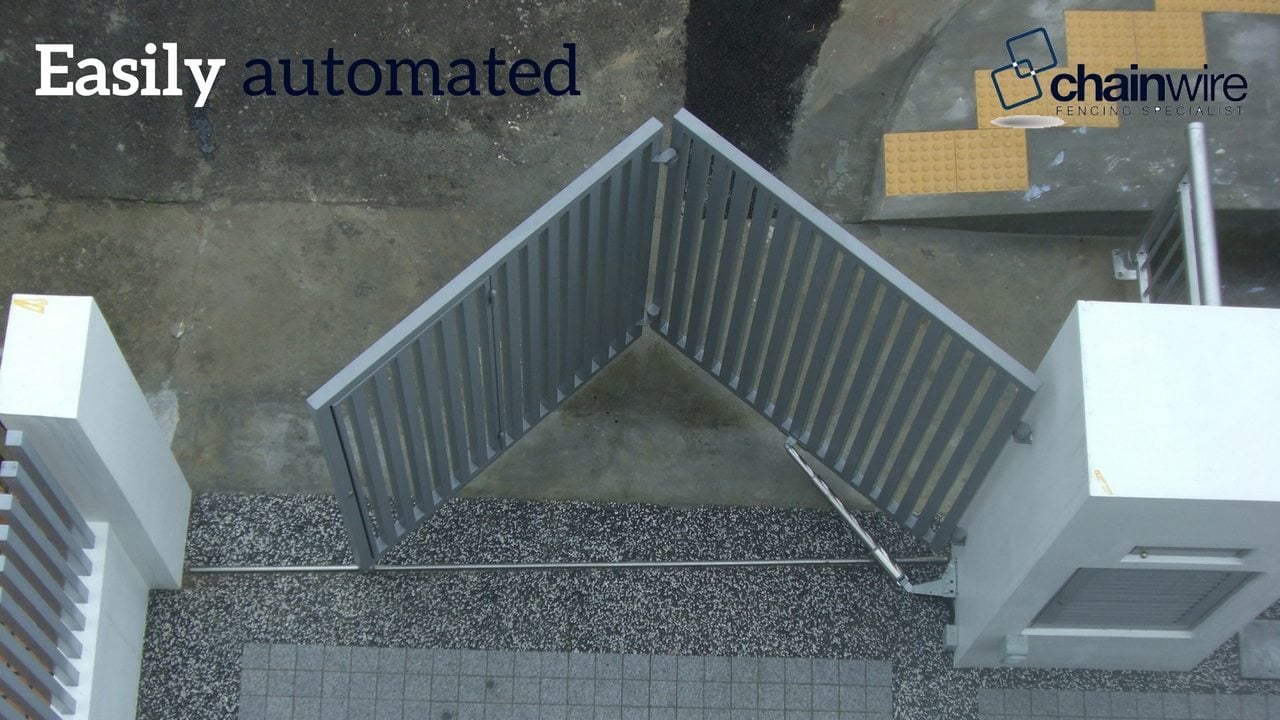 Benefits of a Swinging Bi-Fold Gate - Swinging Bi-Fold Gate Easily Automated