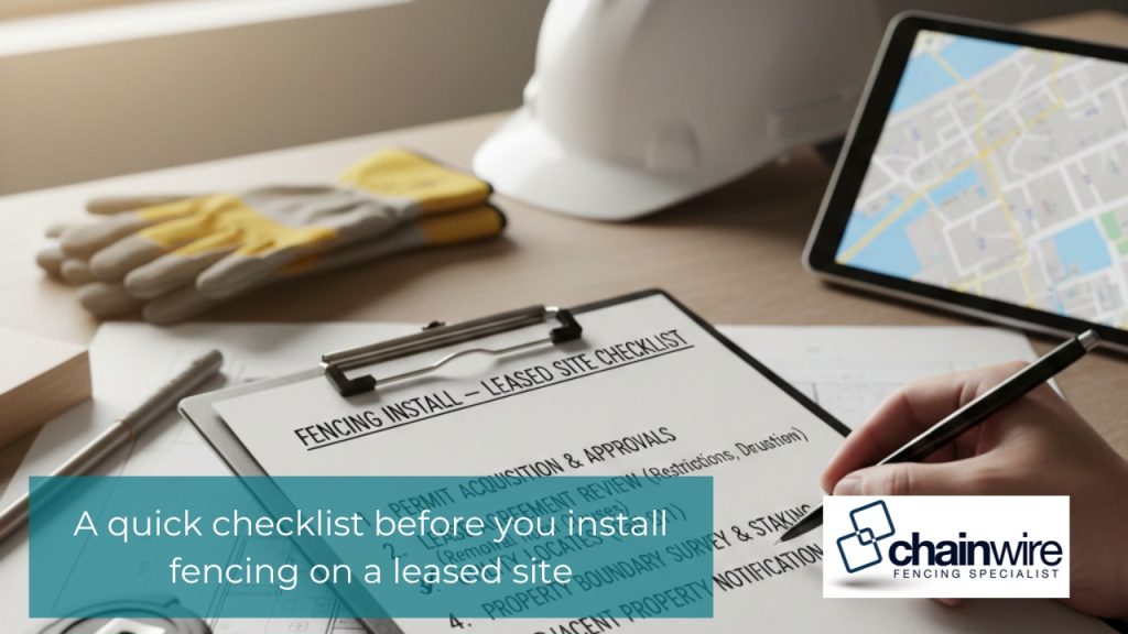 A quick checklist before you install fencing on a leased site
