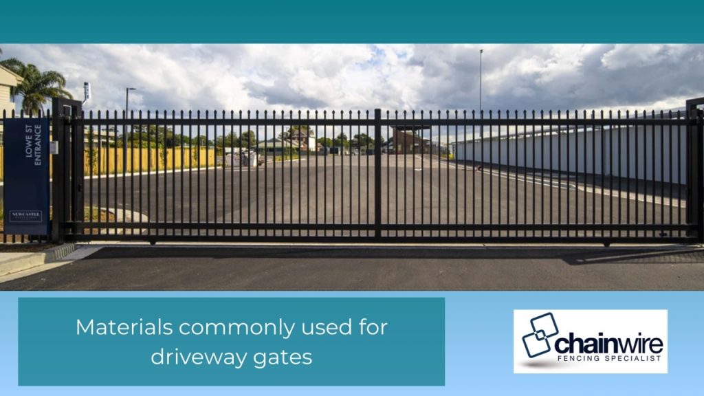 Materials commonly used for driveway gates